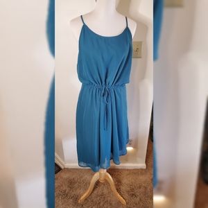 Teal asymmetrical Dress